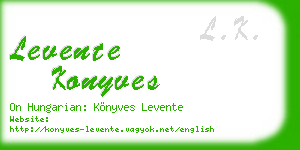 levente konyves business card